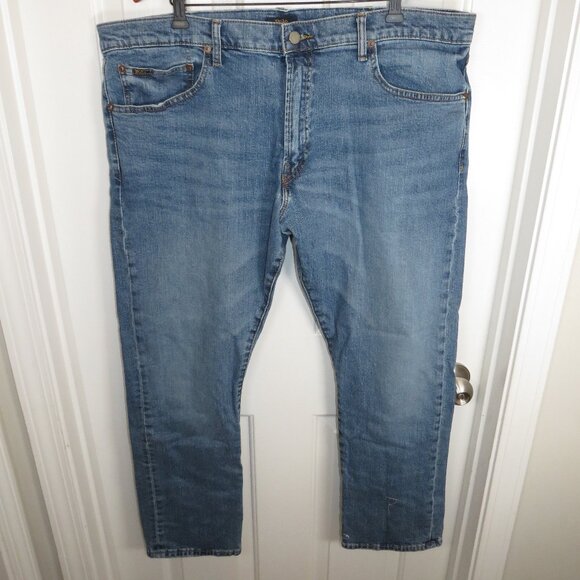 Polo Ralph Lauren Jeans Mens 40x32 The Varick Slim Straight Jeans Medium Blue - Picture 1 of 8